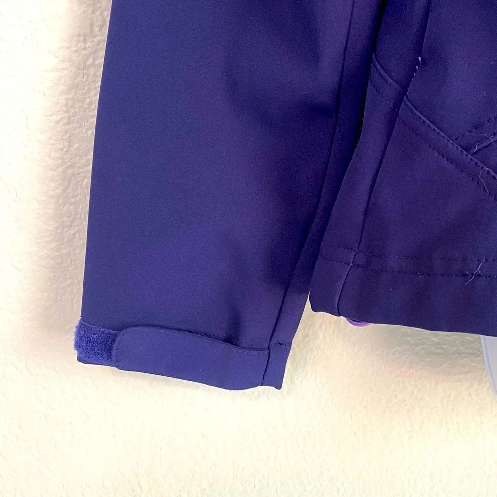 Double Diamond Purple Zip Up Soft Shell Water Resistant Jacket Size L